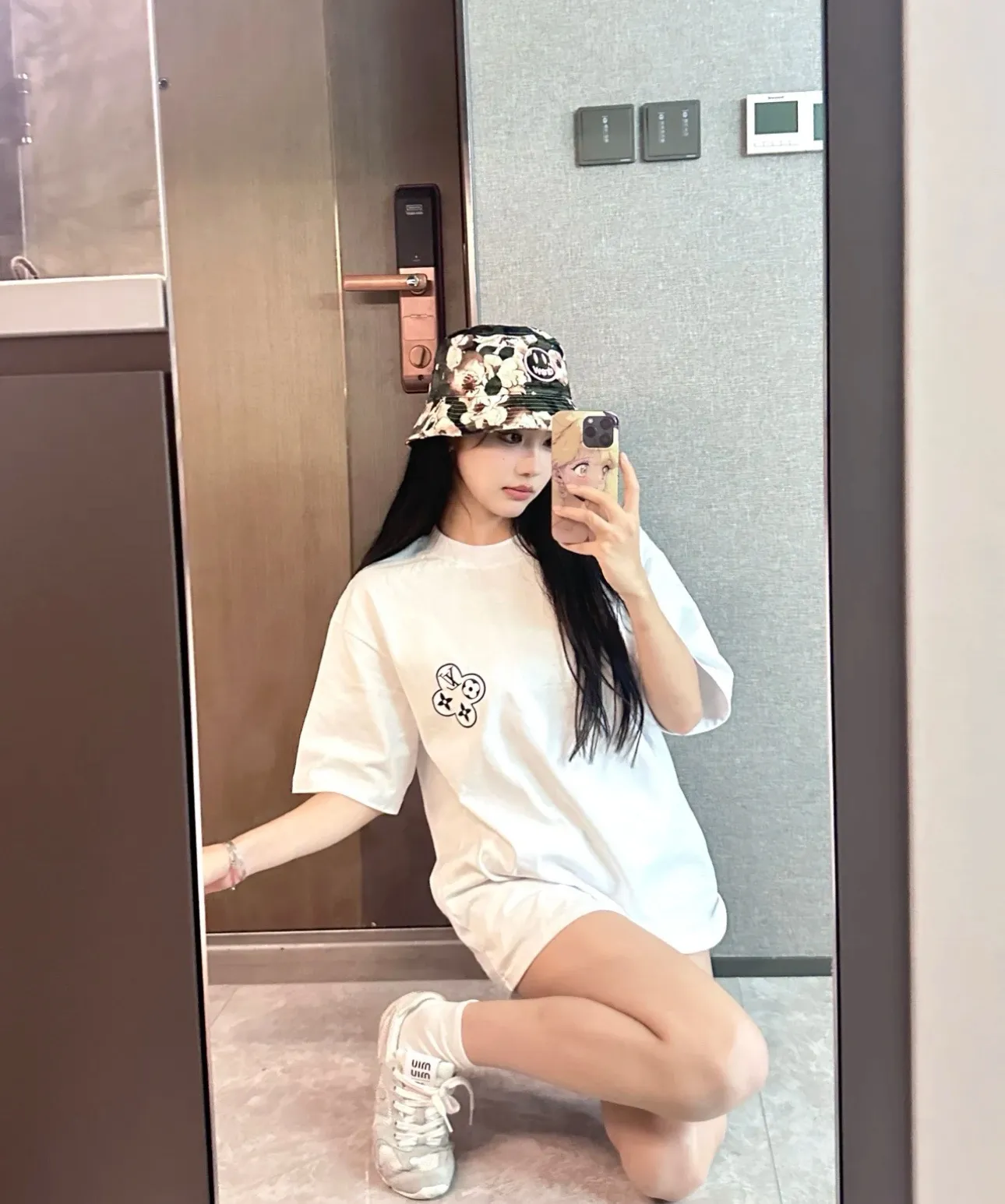 Louis Vuitton/Louis Vuitton 26ss chain letter logo printed short sleeves